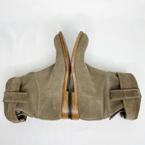 Alberto Fermani Umbria Suede Pull On Slouch Booties Tan Size 35.5 US 5.5 - Picture 7 of 12